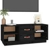TV staliukas Televizoriaus spintelė, juoda, 100x34x40cm, pušies masyvas