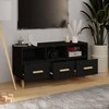 TV staliukas Televizoriaus spintelė, juoda, 102x36x50cm, apdirbta mediena