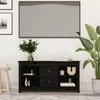 TV staliukas Televizoriaus spintelė, juoda, 103x36,5x52cm, pušies masyvas