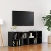 TV staliukas Televizoriaus spintelė, juoda, 104x30x52cm, apdirbta mediena