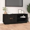 TV staliukas Televizoriaus spintelė, juoda, 105x34x40cm, pušies masyvas