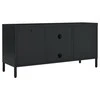 TV staliukas Televizoriaus spintelė, juoda, 105x35x52cm, plienas ir stiklas