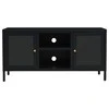 TV staliukas Televizoriaus spintelė, juoda, 105x35x52cm, plienas ir stiklas