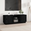 TV staliukas Televizoriaus spintelė, juoda, 110x35x40,5cm, pušies masyvas