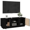 TV staliukas Televizoriaus spintelė, juoda, 110x35x40,5cm, pušies masyvas