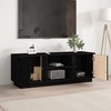 TV staliukas Televizoriaus spintelė, juoda, 110x35x40,5cm, pušies masyvas