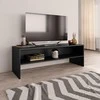 TV staliukas Televizoriaus spintelė, juoda, 120x40x40cm, apdirbta mediena