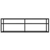 TV staliukas Televizoriaus spintelė, juoda, 140x40x40,5cm, grūdintas stiklas