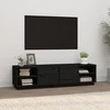 TV staliukas Televizoriaus spintelė, juoda, 156x40x40cm, pušies masyvas