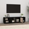 TV staliukas Televizoriaus spintelė, juoda, 156x40x40cm, pušies masyvas