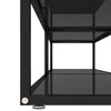 TV staliukas Televizoriaus spintelė, juoda, 200x40x40,5cm, grūdintas stiklas
