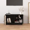 TV staliukas Televizoriaus spintelė, juoda, 70x34x40cm, pušies masyvas