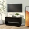 TV staliukas Televizoriaus spintelė, juoda, 74x34x40cm, pušies masyvas