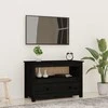 TV staliukas Televizoriaus spintelė, juoda, 79x35x52cm, pušies masyvas