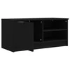 TV staliukas Televizoriaus spintelė, juoda, 80x35x36,5cm, apdirbta mediena