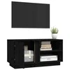 TV staliukas Televizoriaus spintelė, juoda, 80x35x40,5cm, pušies masyvas