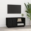 TV staliukas Televizoriaus spintelė, juoda, 80x35x40,5cm, pušies masyvas