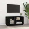 TV staliukas Televizoriaus spintelė, juoda, 80x35x40,5cm, pušies masyvas