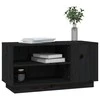 TV staliukas Televizoriaus spintelė, juoda, 80x35x40,5cm, pušies masyvas