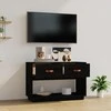 TV staliukas Televizoriaus spintelė, juoda, 90x40x60cm, pušies masyvas
