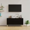 TV staliukas Televizoriaus spintelė, juodos spalvos, 102x44,5x50cm, mediena