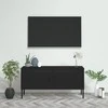 TV staliukas Televizoriaus spintelė, juodos spalvos, 105x35x50cm, plienas
