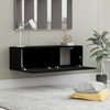 TV staliukas Televizoriaus spintelė, juoda, 100x30x30cm, apdirbta mediena