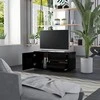 TV staliukas Televizoriaus spintelė, juoda, 80x34x36cm, apdirbta mediena