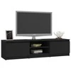 TV staliukas Televizoriaus spintelė, juoda, 140x40x35,5cm, apdirbta mediena