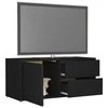 TV staliukas Televizoriaus spintelė, juoda, 80x34x36cm, apdirbta mediena