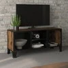 TV staliukas Televizoriaus spintelė, kaimiška ruda, 105x36x47cm, metalas/MDF