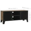 TV staliukas Televizoriaus spintelė, kaimiška ruda, 105x36x47cm, metalas/MDF
