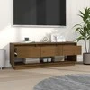 TV staliukas Televizoriaus spintelė, medaus ruda, 110,5x34x40cm, pušis