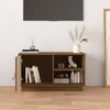 TV staliukas Televizoriaus spintelė, medaus ruda, 70x34x40cm, pušies masyvas