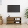 TV staliukas Televizoriaus spintelė, medaus ruda, 80x31x39cm, pušies masyvas
