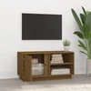 TV staliukas Televizoriaus spintelė, medaus ruda, 80x35x40,5cm, pušis