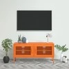 TV staliukas Televizoriaus spintelė, oranžinė, 105x35x50cm, plienas