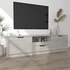 TV staliukas Televizoriaus spintelė, pilka, 140x35x40cm, apdirbta mediena