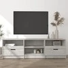 TV staliukas Televizoriaus spintelė, pilka, 150x33,5x45cm, apdirbta mediena