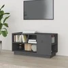 TV staliukas Televizoriaus spintelė, pilka, 80x35x40,5cm, pušies masyvas