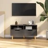 TV staliukas Televizoriaus spintelė, pilka, 90x40x48,5cm, apdirbta mediena