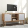 TV staliukas Televizoriaus spintelė OTTA, ruda/balta, 113,5x43x57cm, pušis
