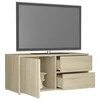 TV staliukas Televizoriaus spintelė, ąžuolo, 80x34x36cm, apdirbta mediena