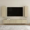 TV staliukas Televizoriaus spintelė, ąžuolo, 30,5x30x90cm, apdirbta mediena