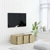TV staliukas Televizoriaus spintelė, ąžuolo, 80x34x30cm, apdirbta mediena
