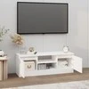 TV staliukas Televizoriaus spintelė su durelėmis, balta, 102x30x36cm
