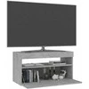 TV staliukas Televizoriaus spintelė su LED apšvietimu, betono, 75x35x40cm