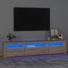 TV staliukas Televizoriaus spintelė su LED apšvietimu, ąžuolo, 195x35x40cm
