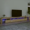 TV staliukas Televizoriaus spintelė su LED apšvietimu, ąžuolo, 290x36,5x40cm