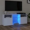 TV staliukas Televizoriaus spintelė su LED apšvietimu, balta, 120x30x50cm